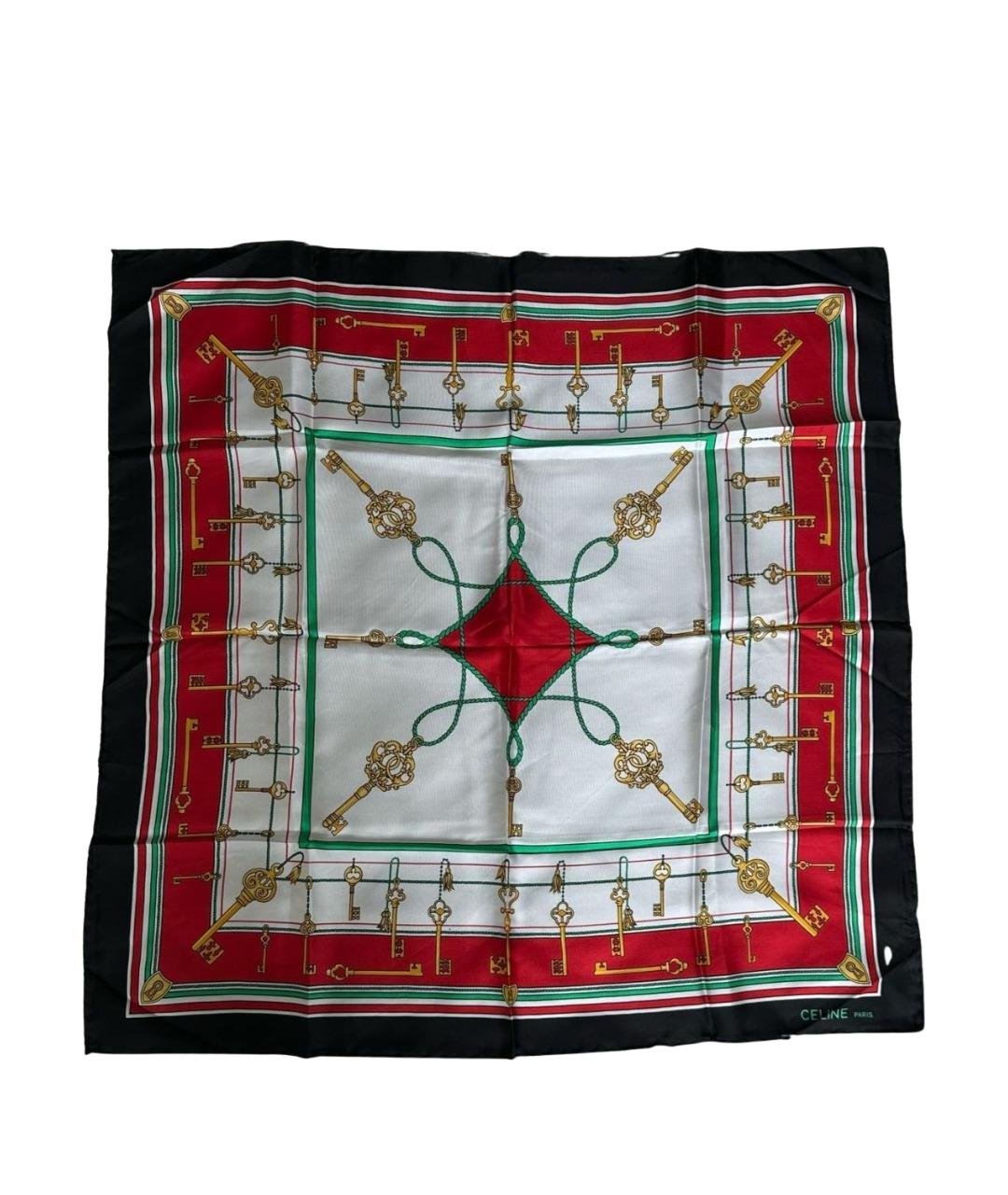 CELINE Мульти шелковый платок, фото 1