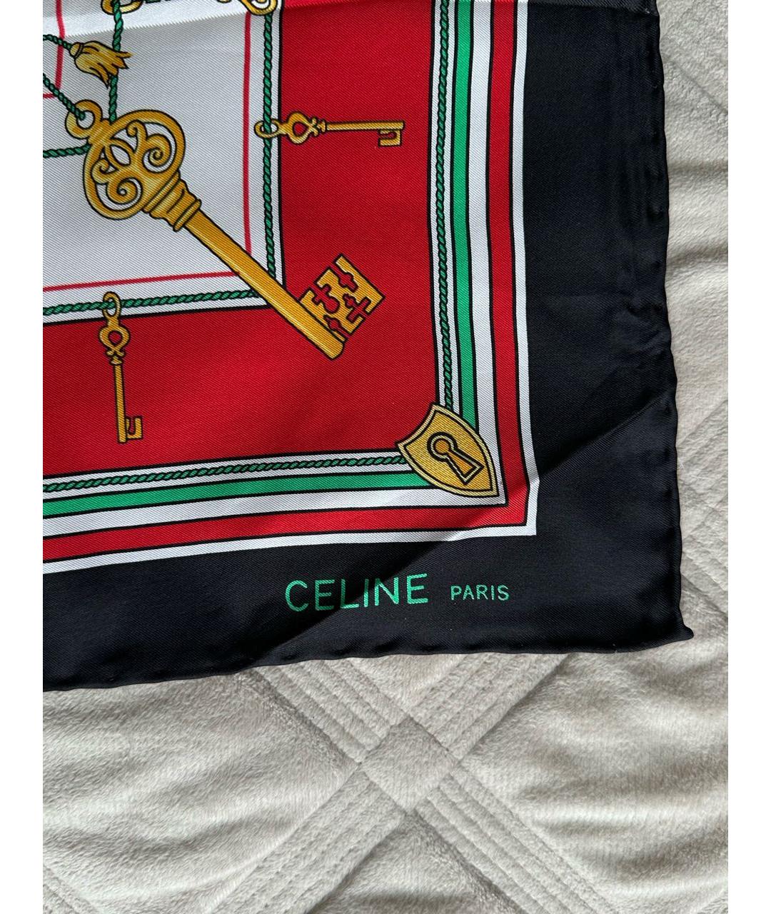 CELINE Мульти шелковый платок, фото 2