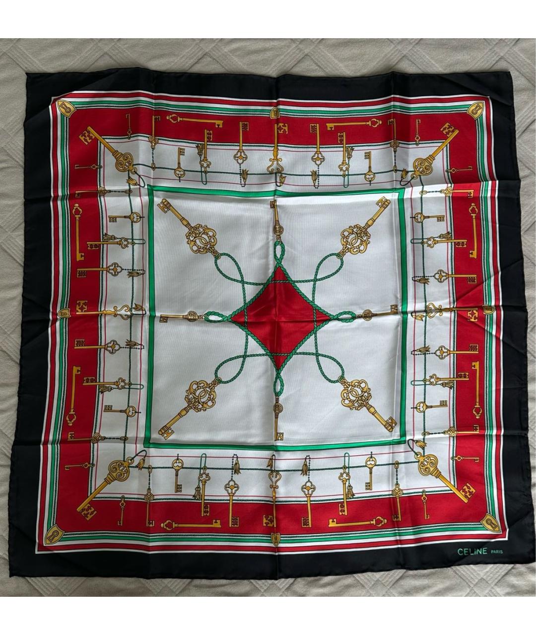 CELINE Мульти шелковый платок, фото 4