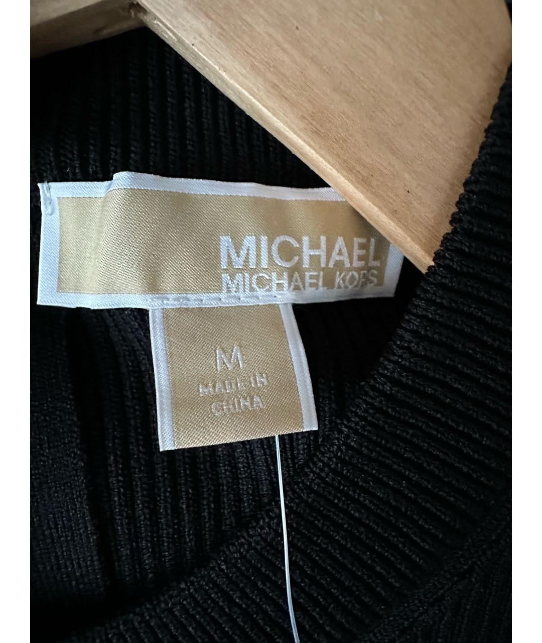 MICHAEL KORS Черное полиэстеровое повседневное платье, фото 6