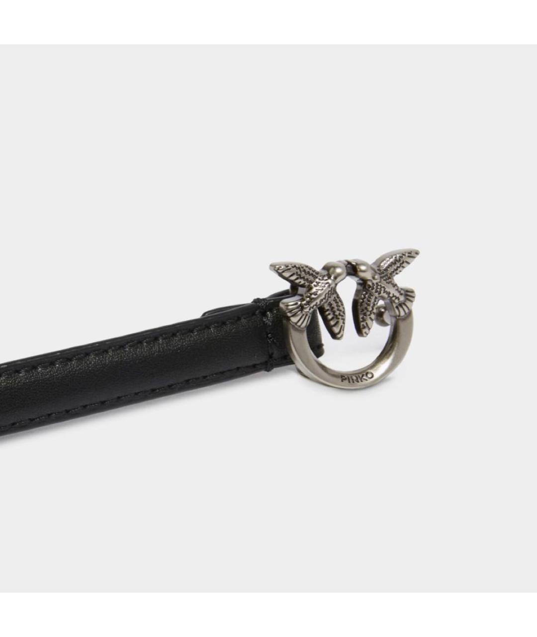 PINKO Черный кожаный ремень, фото 4