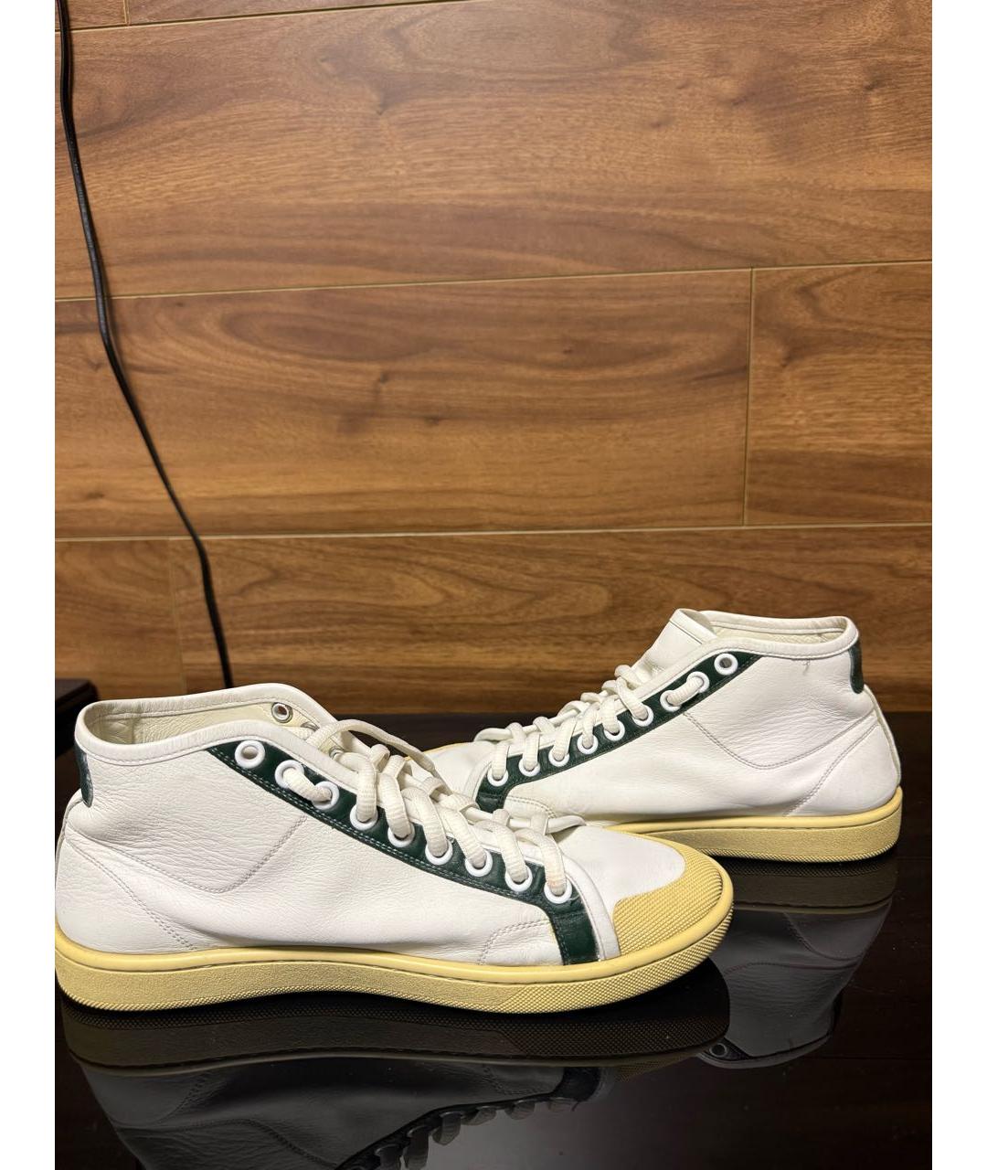 SAINT LAURENT Белые кожаные кеды, фото 3