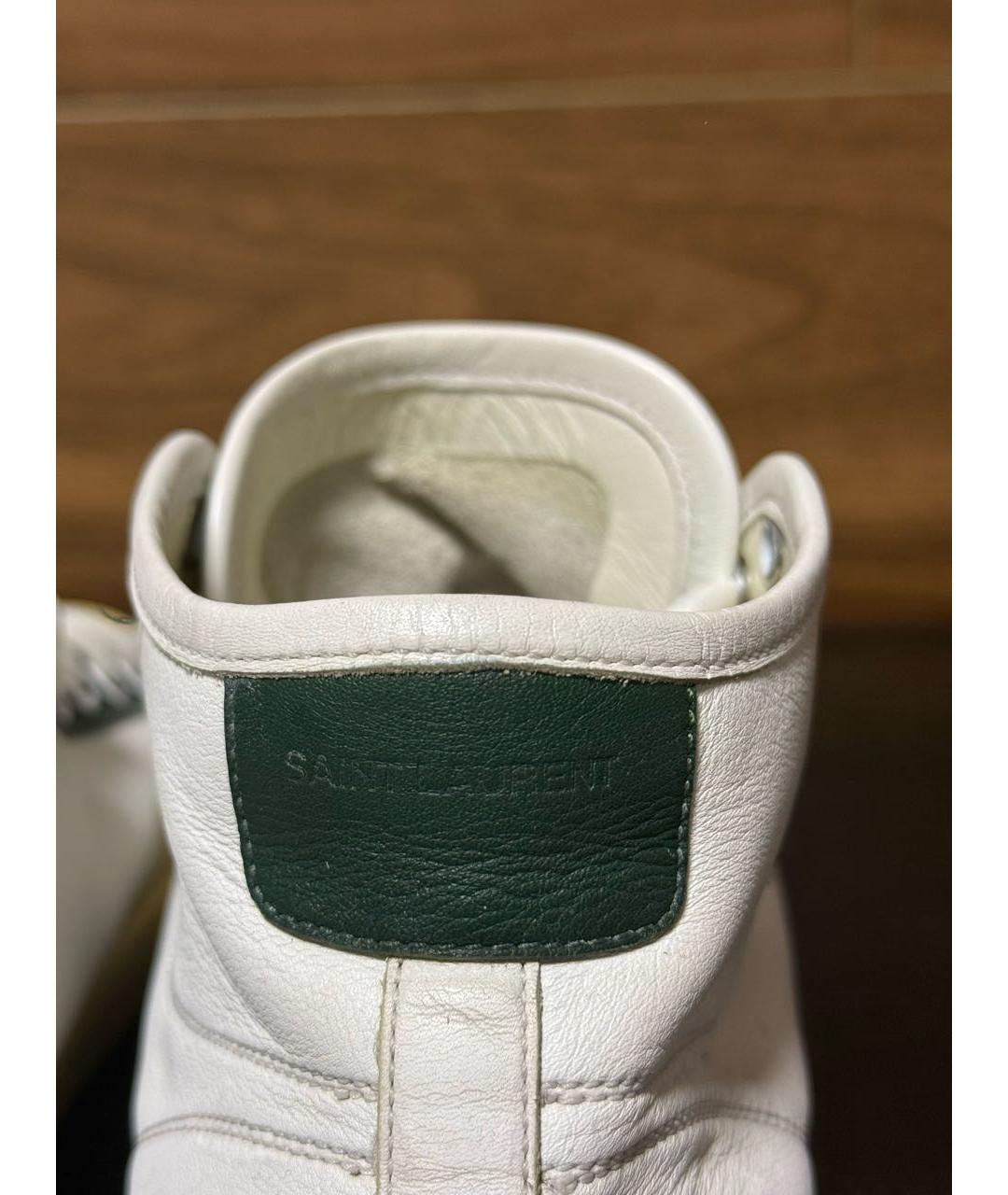 SAINT LAURENT Белые кожаные кеды, фото 5