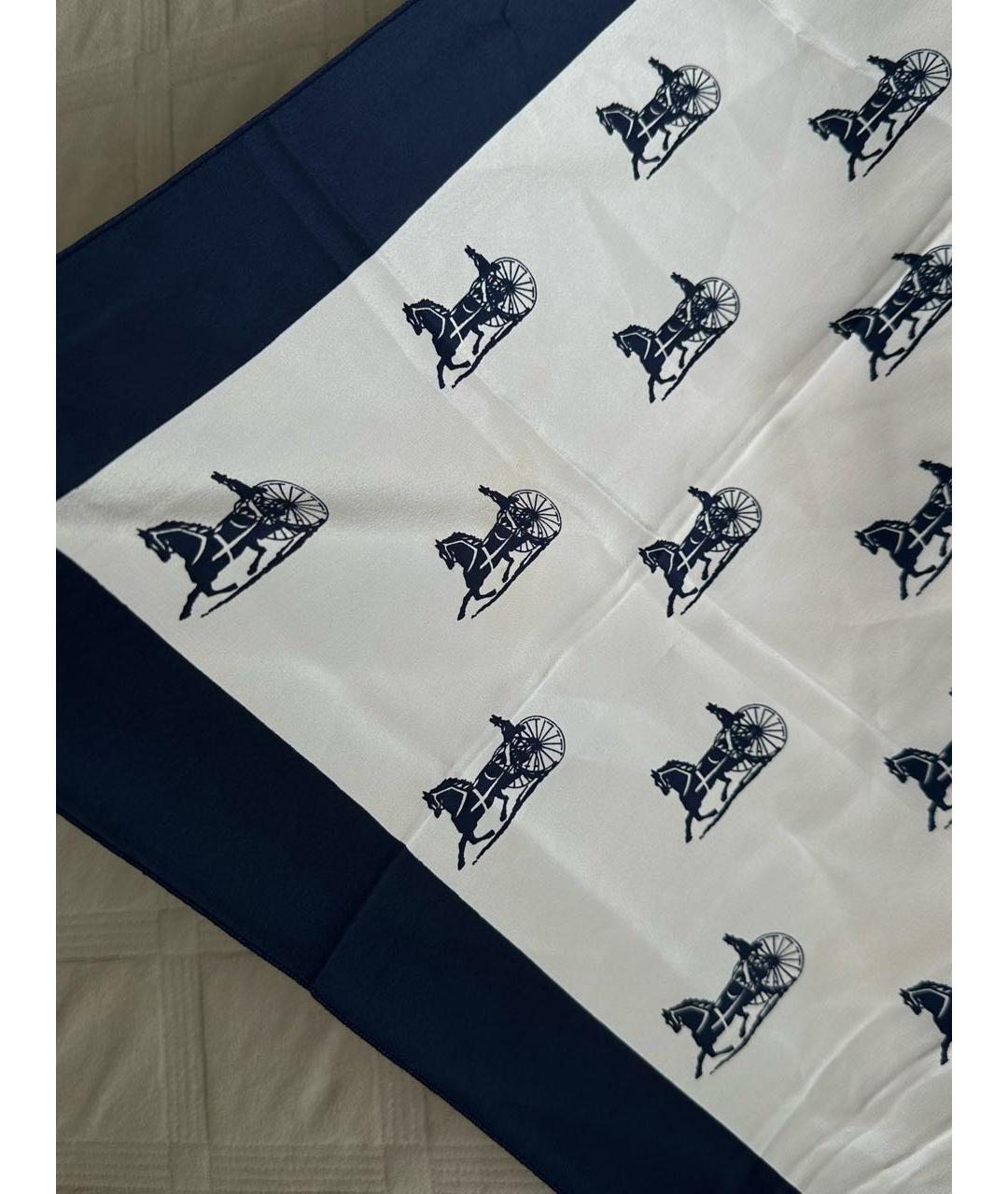 CELINE Синий шелковый платок, фото 3