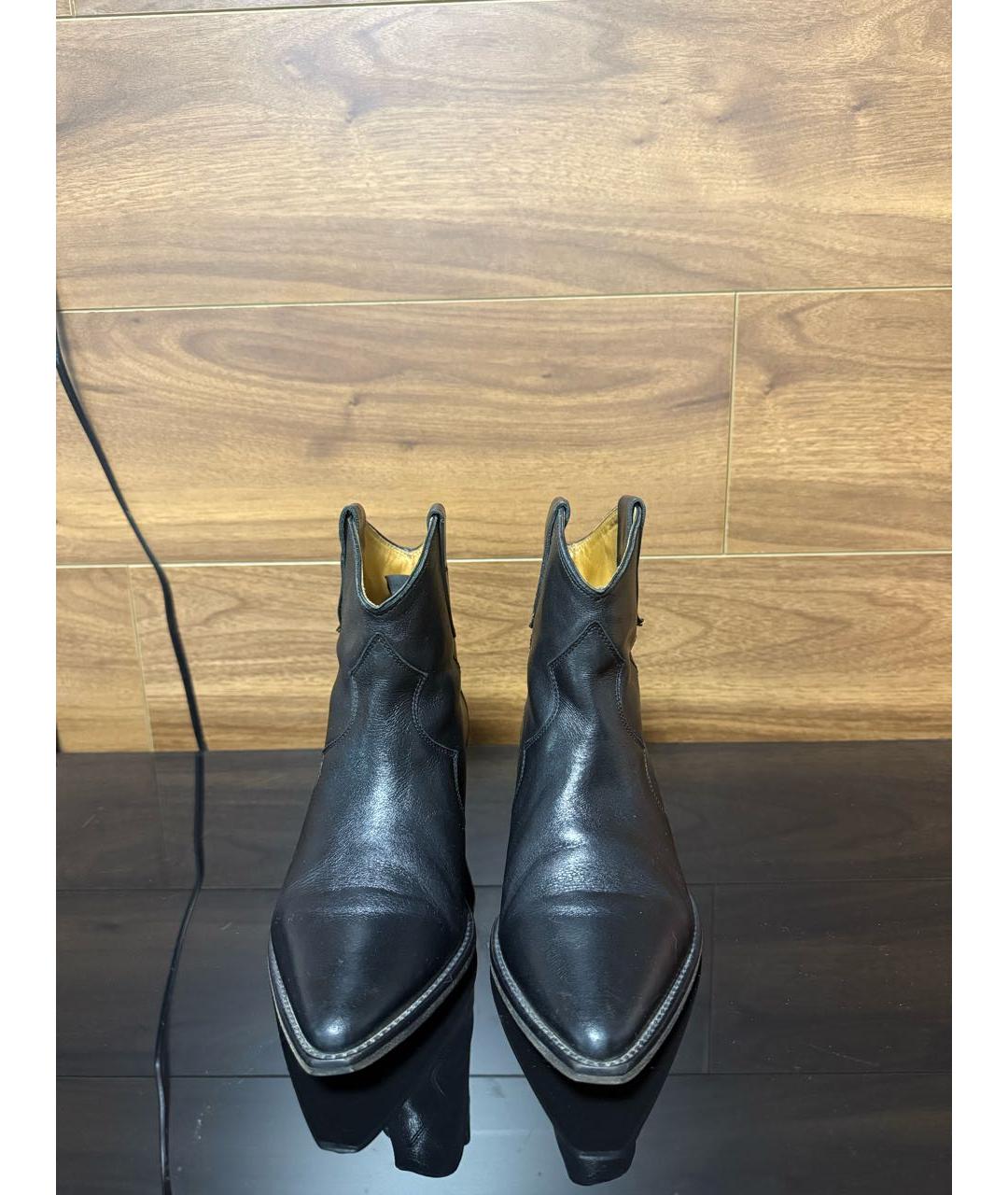 ISABEL MARANT Черные кожаные ботильоны, фото 4