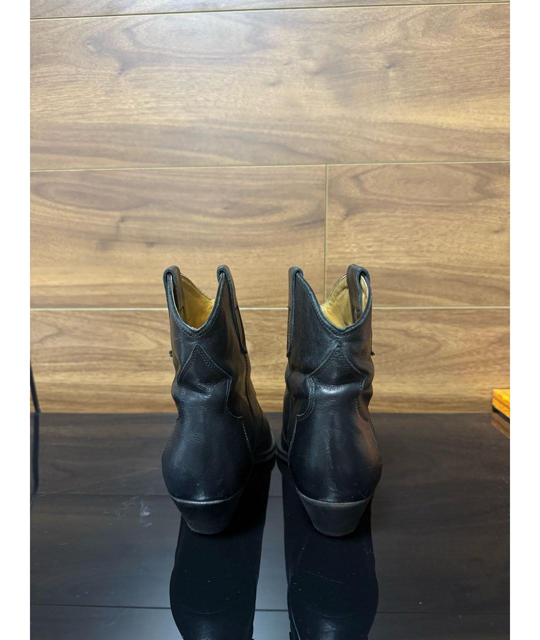 ISABEL MARANT Черные кожаные ботильоны, фото 6