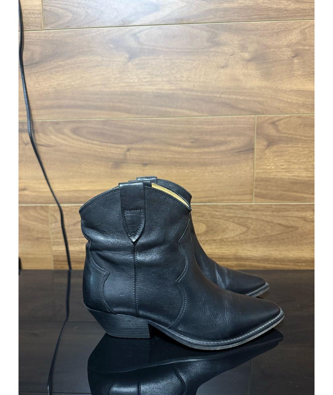 ISABEL MARANT Черные кожаные ботильоны, фото 2