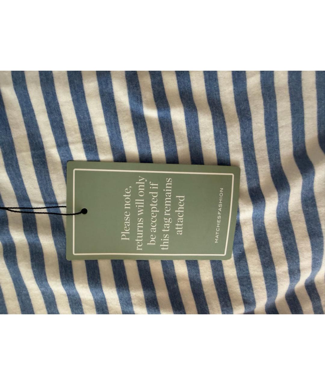 BRUNELLO CUCINELLI Голубая хлопковая футболка, фото 5