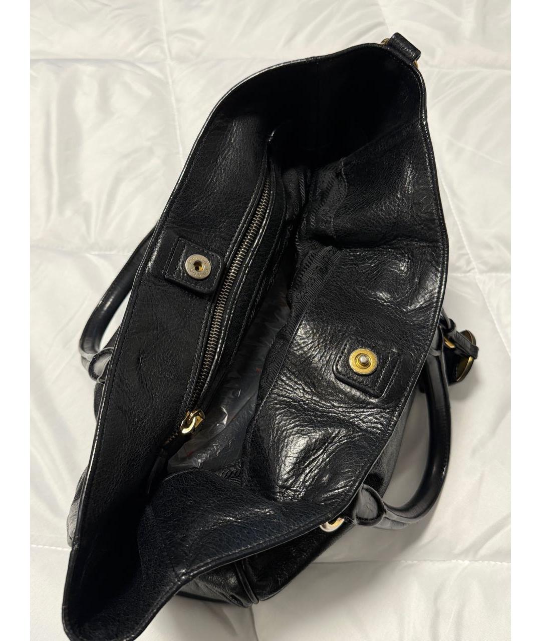 PRADA Черная кожаная сумка тоут, фото 4