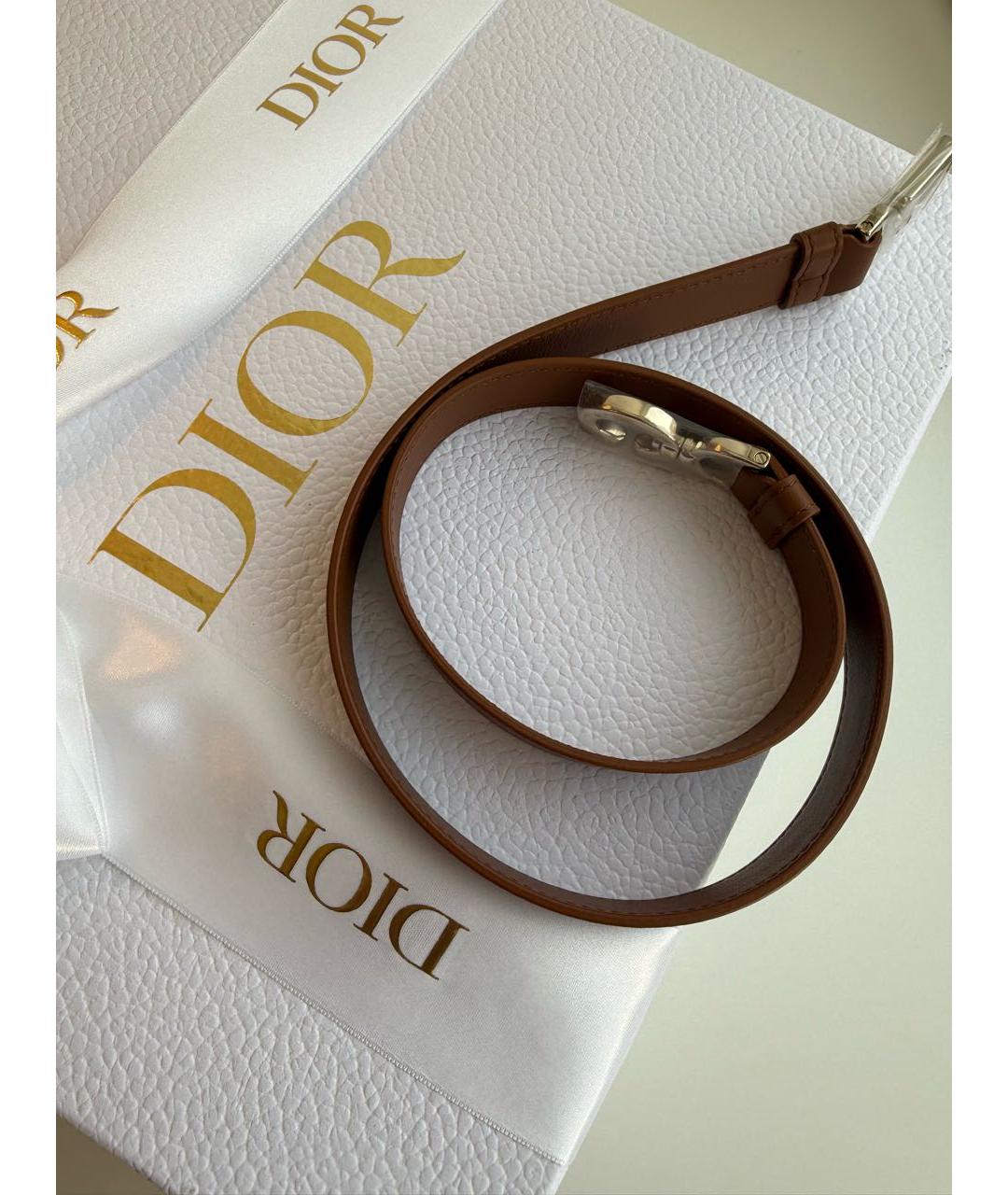 CHRISTIAN DIOR Коричневая замшевая сумка через плечо, фото 5