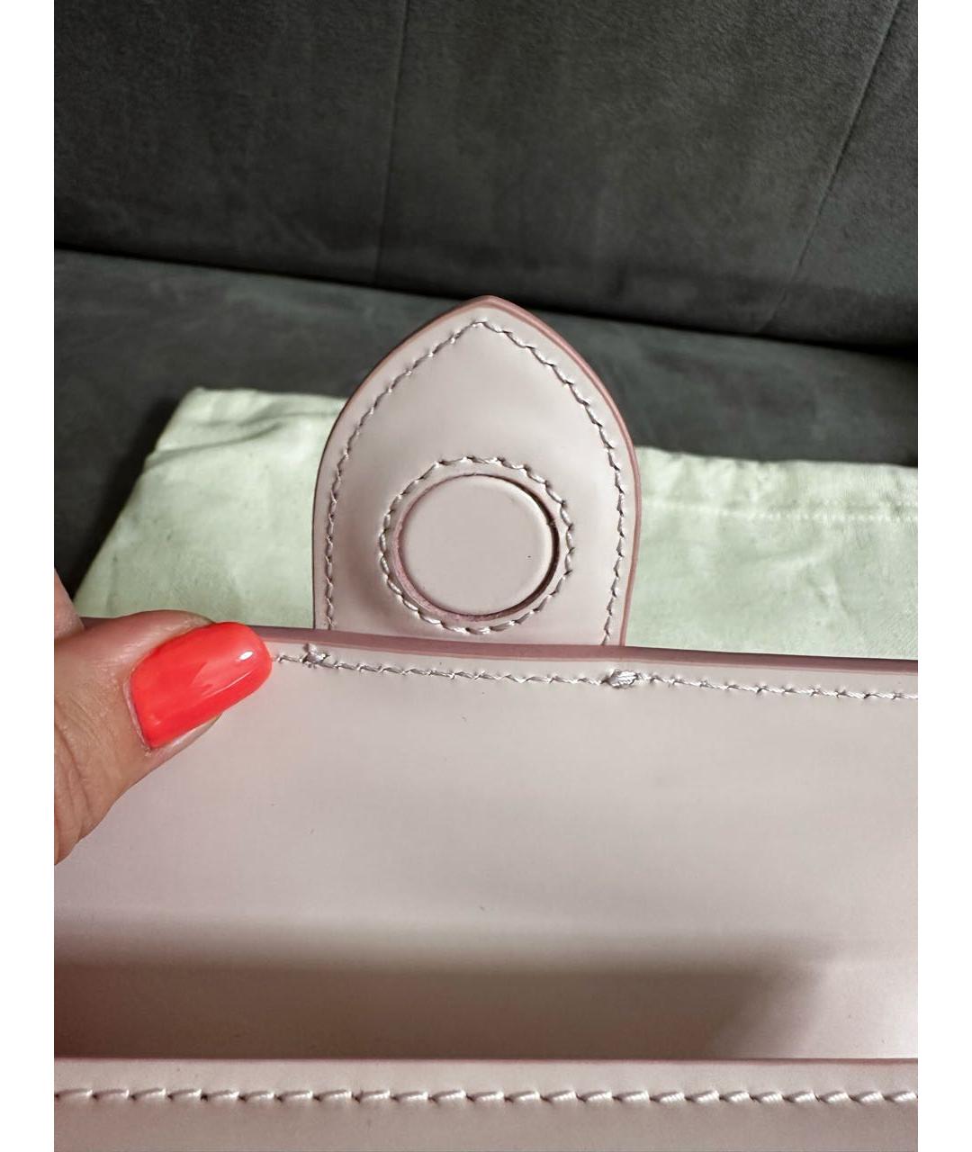 JACQUEMUS Розовая кожаная сумка с короткими ручками, фото 6