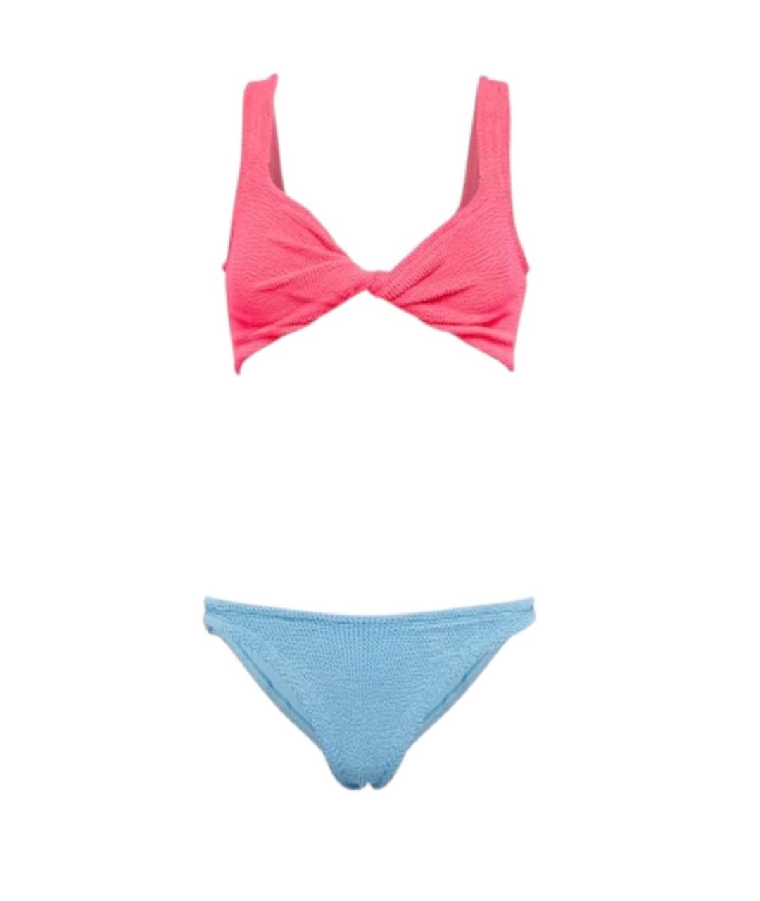 HUNZA G Коралловый полиамидовый купальник, фото 3