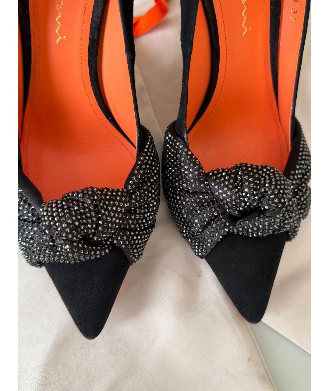 SANTONI Черные замшевые туфли, фото 2