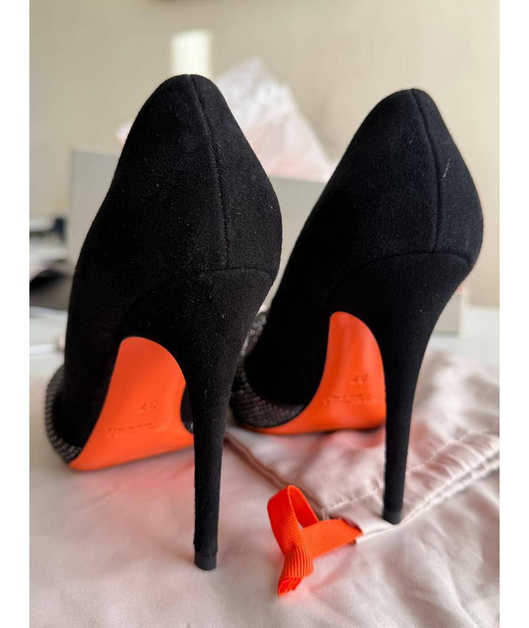 SANTONI Черные замшевые туфли, фото 3