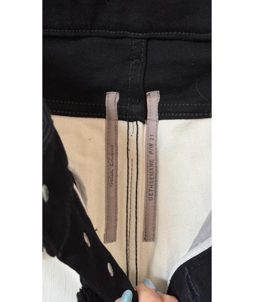 RICK OWENS Черные прямые джинсы, фото 4