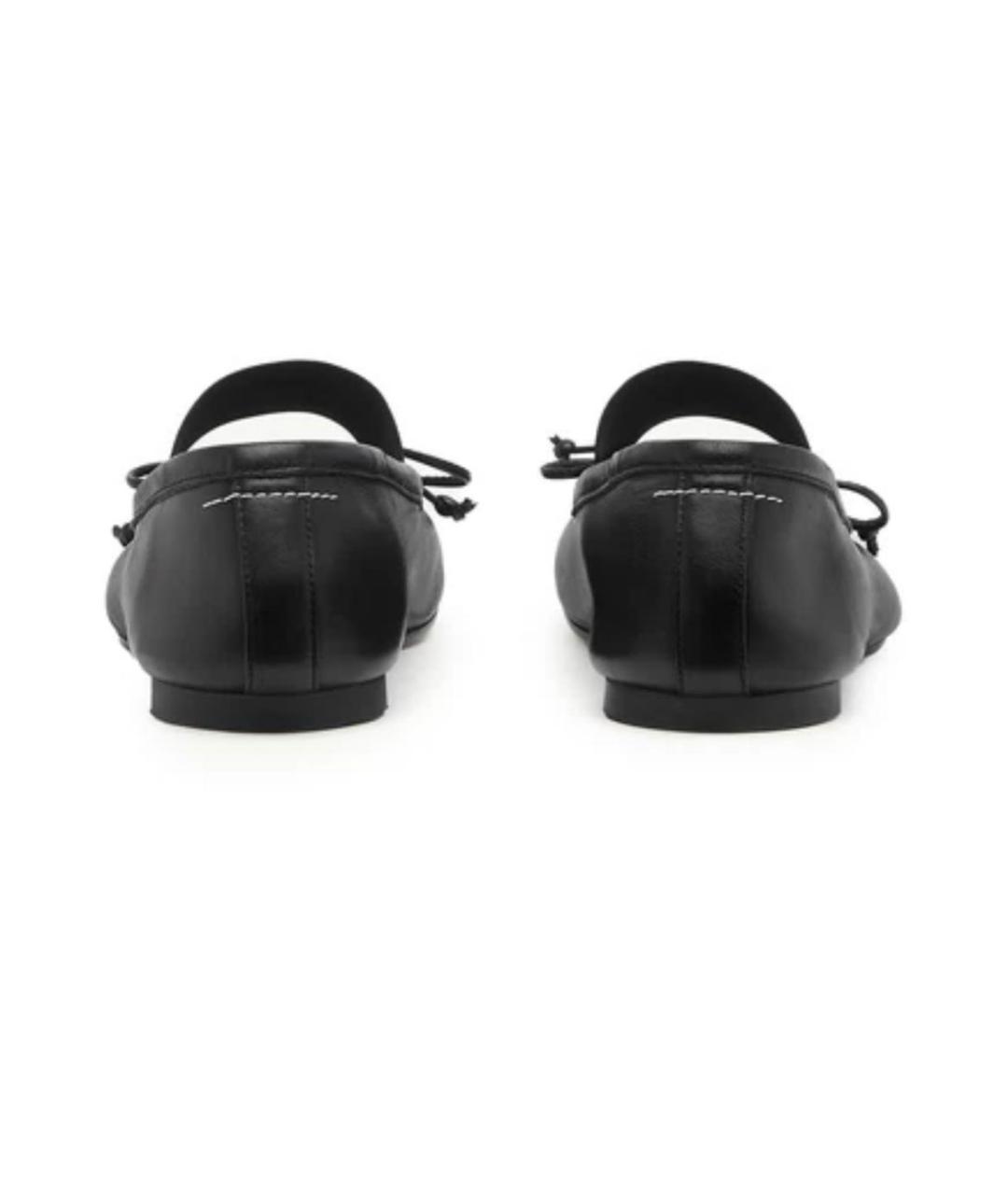 MM6 MAISON MARGIELA Черные кожаные балетки, фото 4