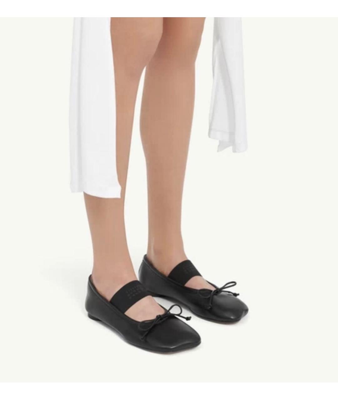 MM6 MAISON MARGIELA Черные кожаные балетки, фото 7
