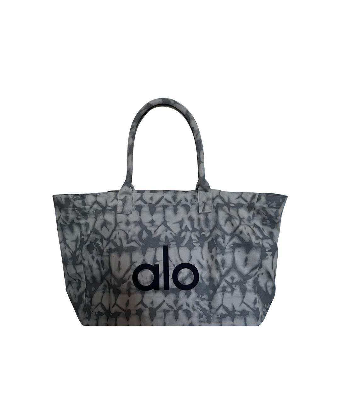 ALO YOGA Серая тканевая дорожная/спортивная сумка, фото 1