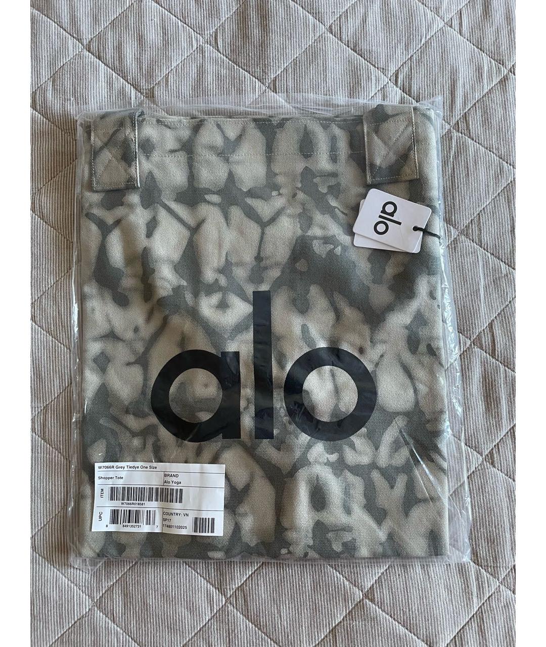 ALO YOGA Серая тканевая дорожная/спортивная сумка, фото 2