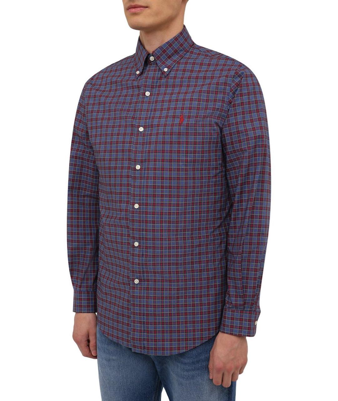 RALPH LAUREN Фиолетовая хлопковая классическая рубашка, фото 2