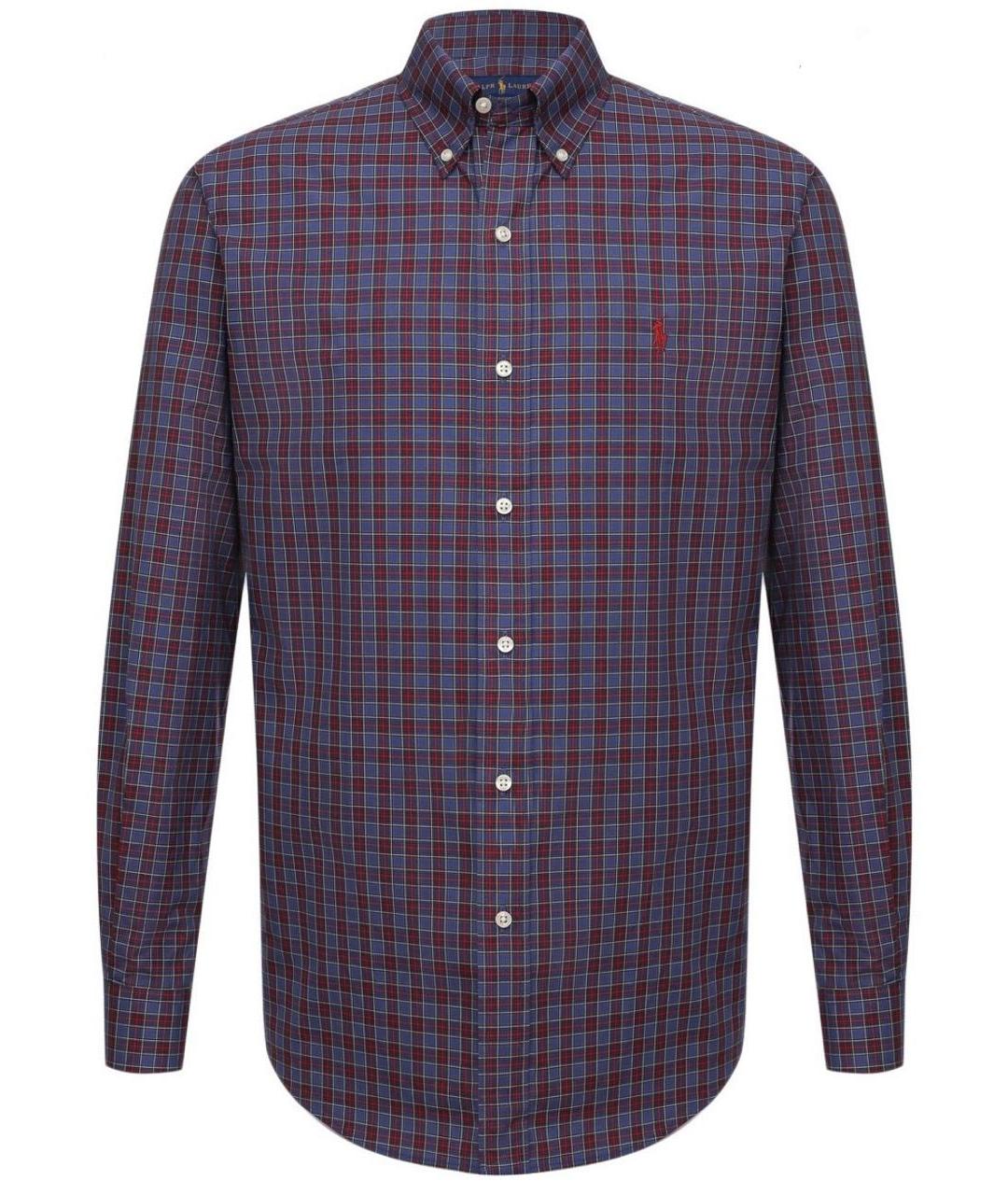 RALPH LAUREN Фиолетовая хлопковая классическая рубашка, фото 1