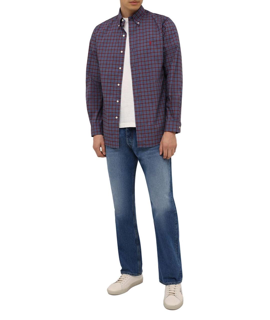 RALPH LAUREN Фиолетовая хлопковая классическая рубашка, фото 4