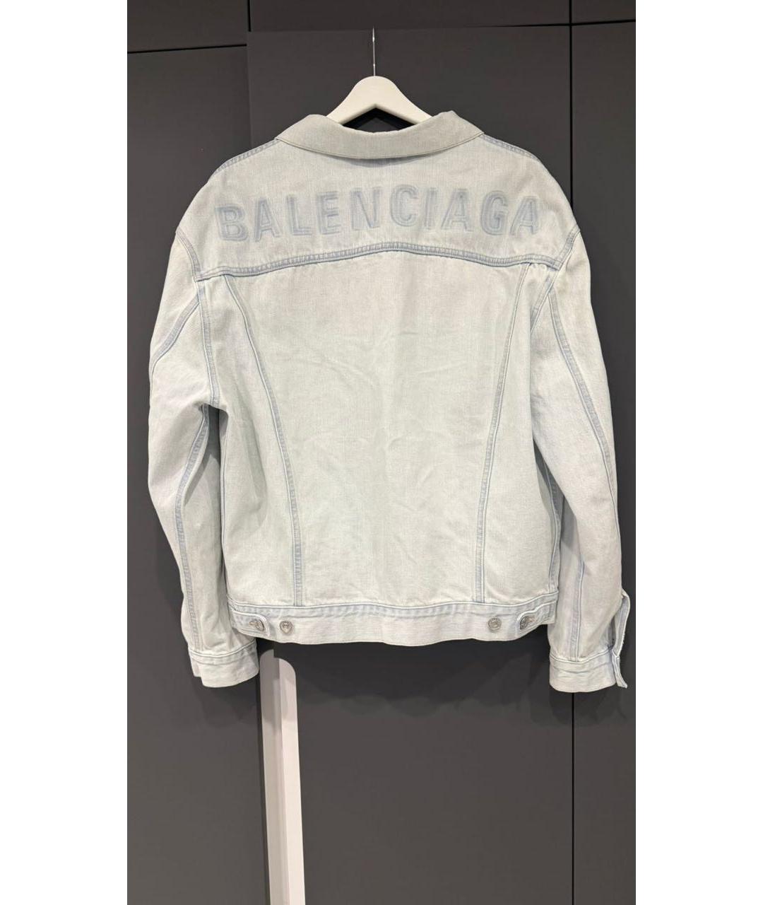 BALENCIAGA Голубая деним куртка, фото 2