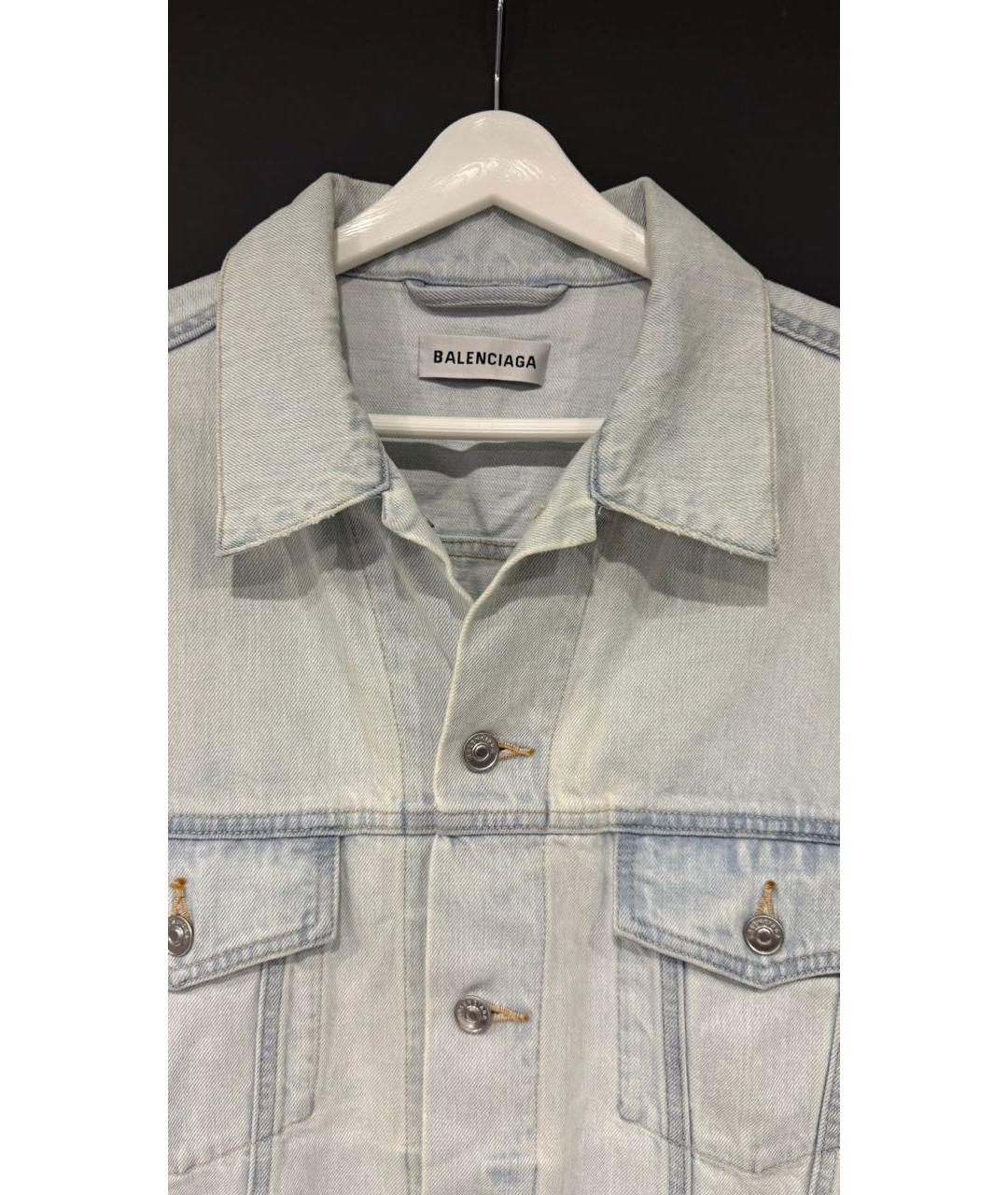 BALENCIAGA Голубая деним куртка, фото 4