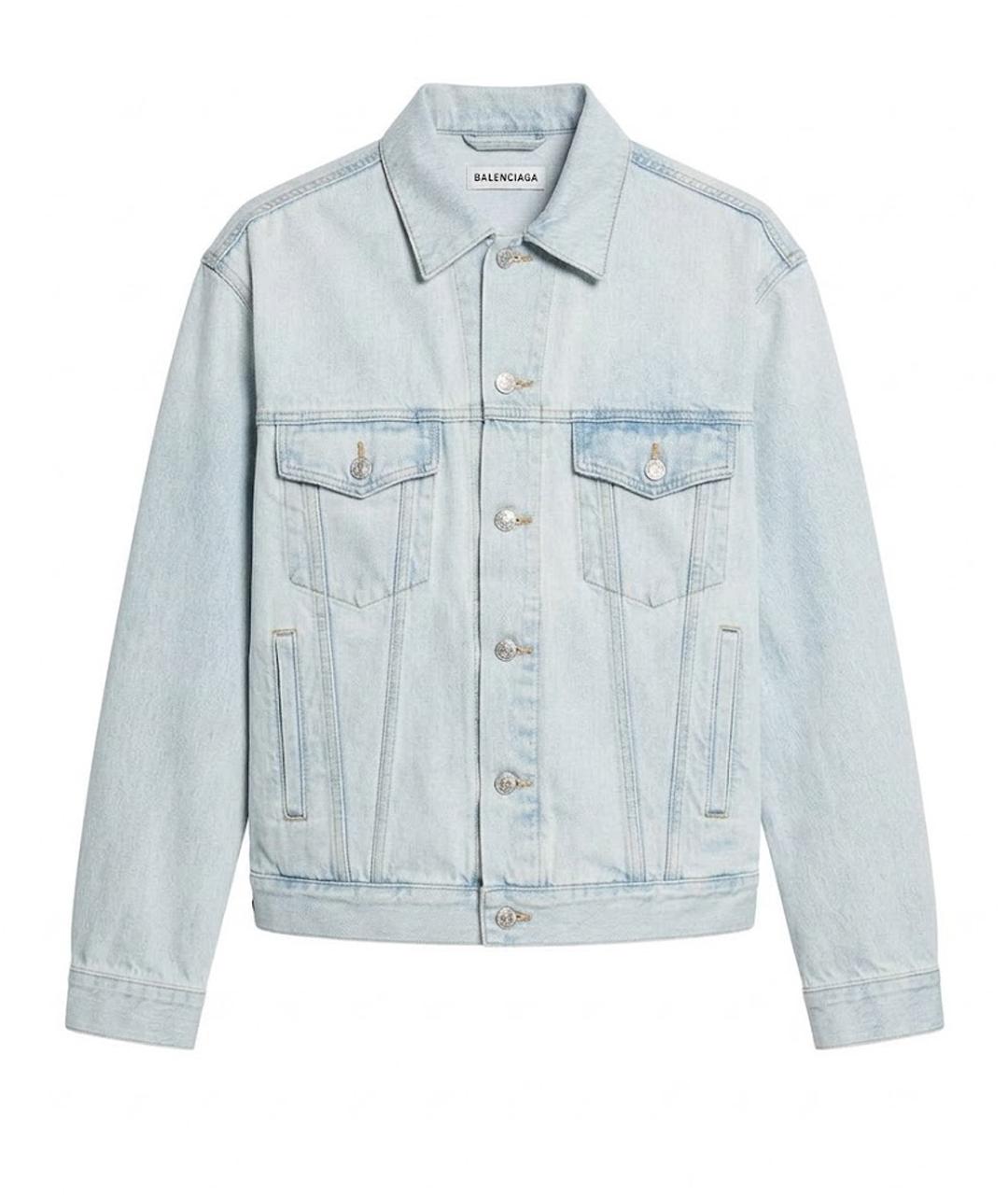 BALENCIAGA Голубая деним куртка, фото 1
