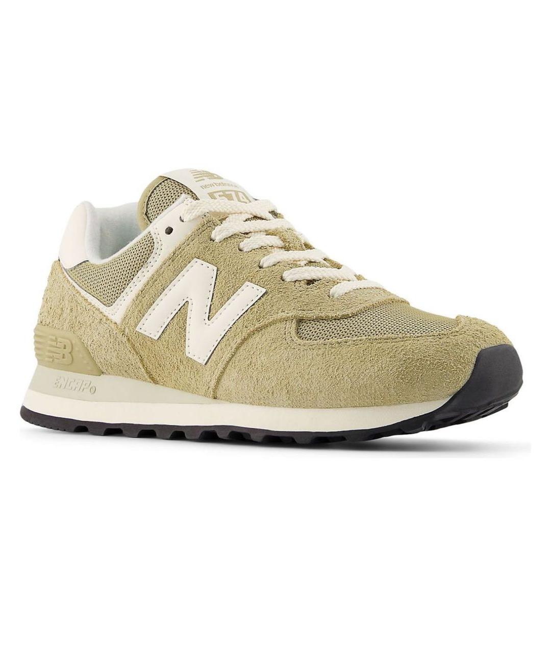 NEW BALANCE Бежевые замшевые кроссовки, фото 2