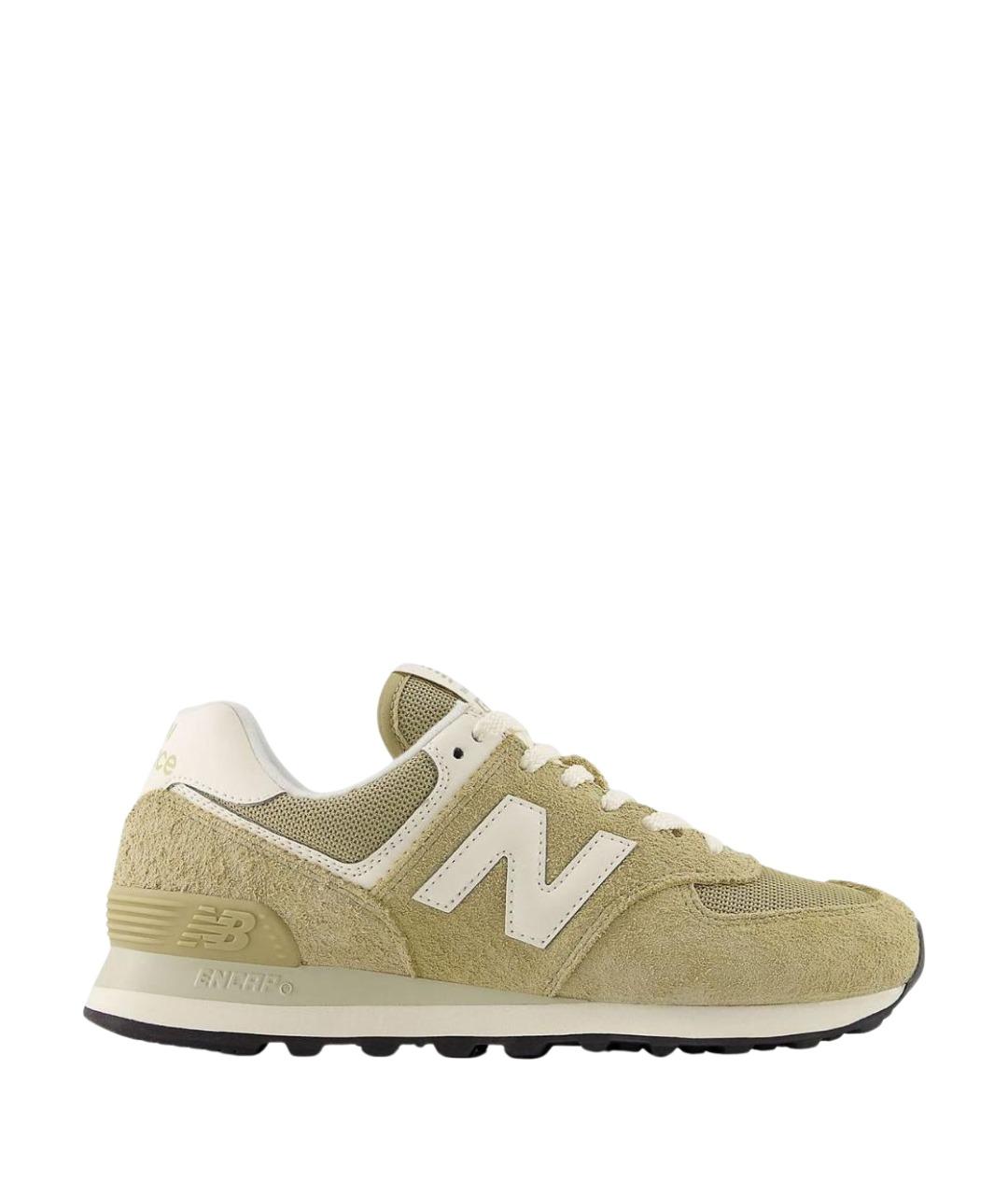 NEW BALANCE Бежевые замшевые кроссовки, фото 1