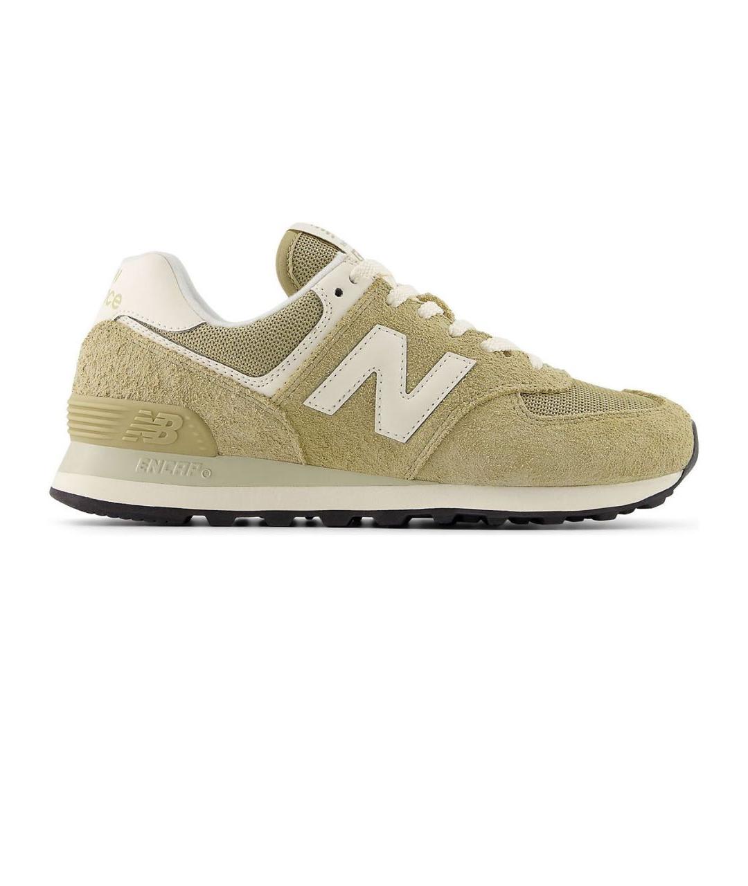 NEW BALANCE Бежевые замшевые кроссовки, фото 6