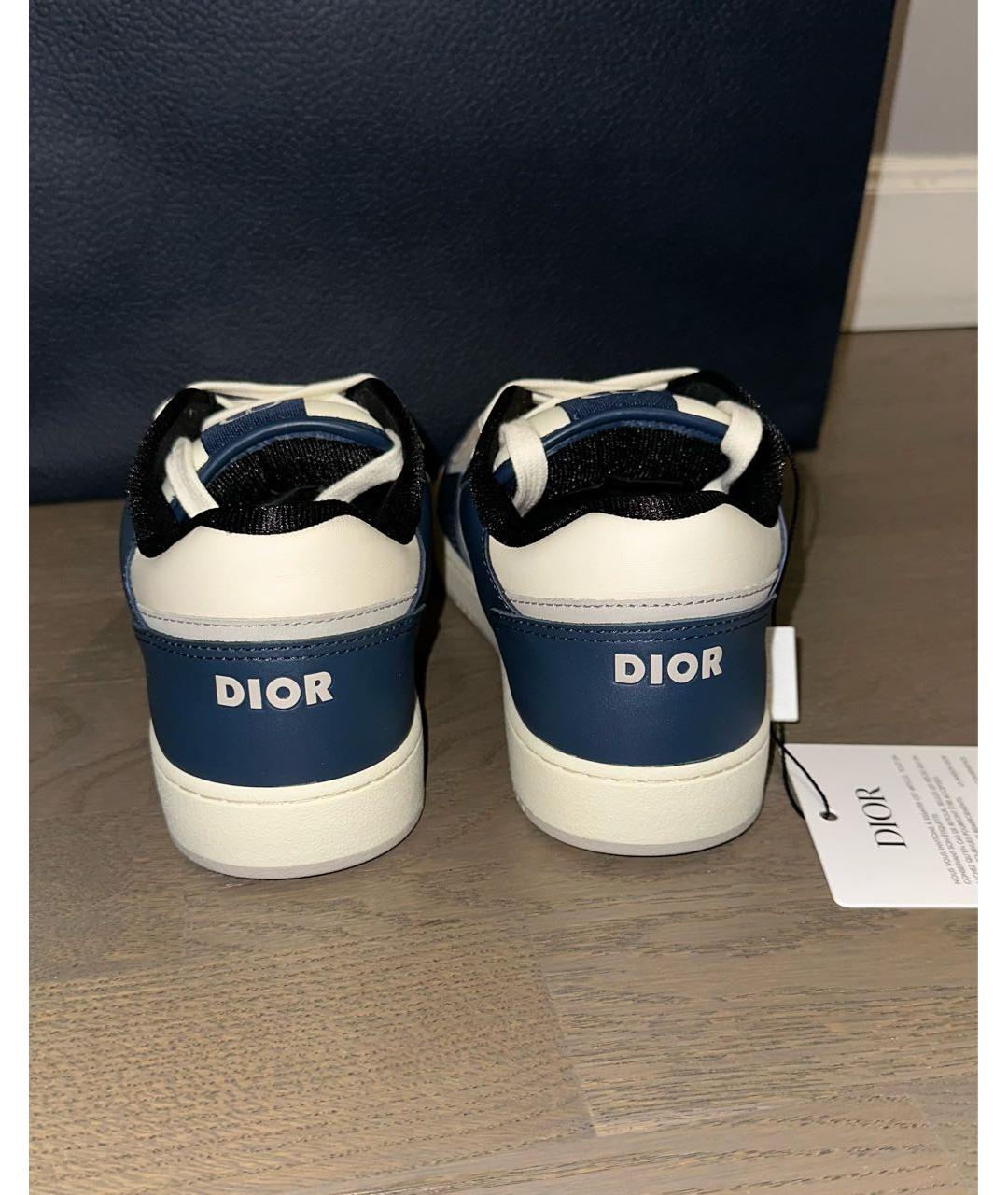 CHRISTIAN DIOR Темно-синие кожаные кроссовки, фото 4
