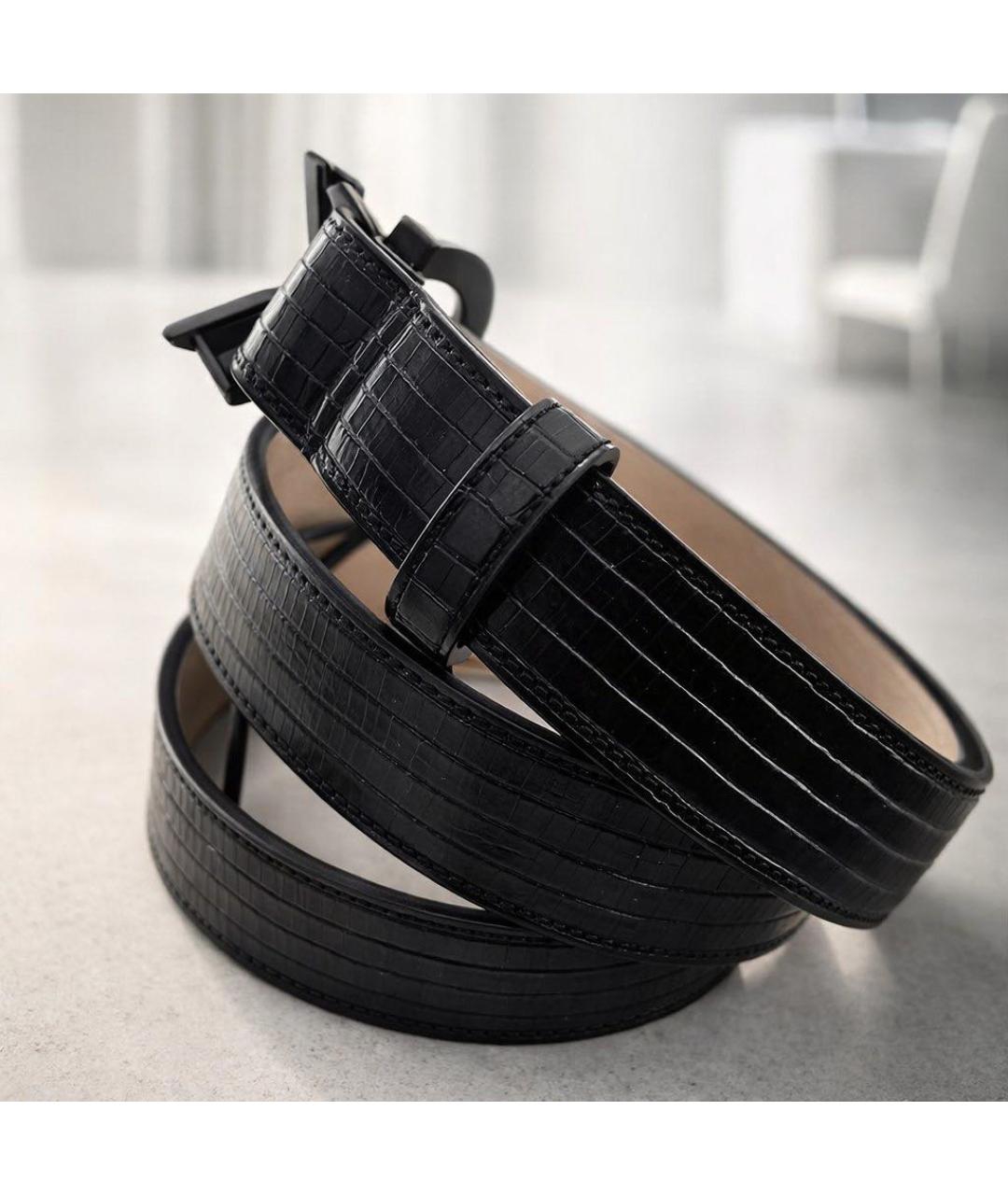 CALVIN KLEIN Черный ремень из искусственной кожи, фото 3