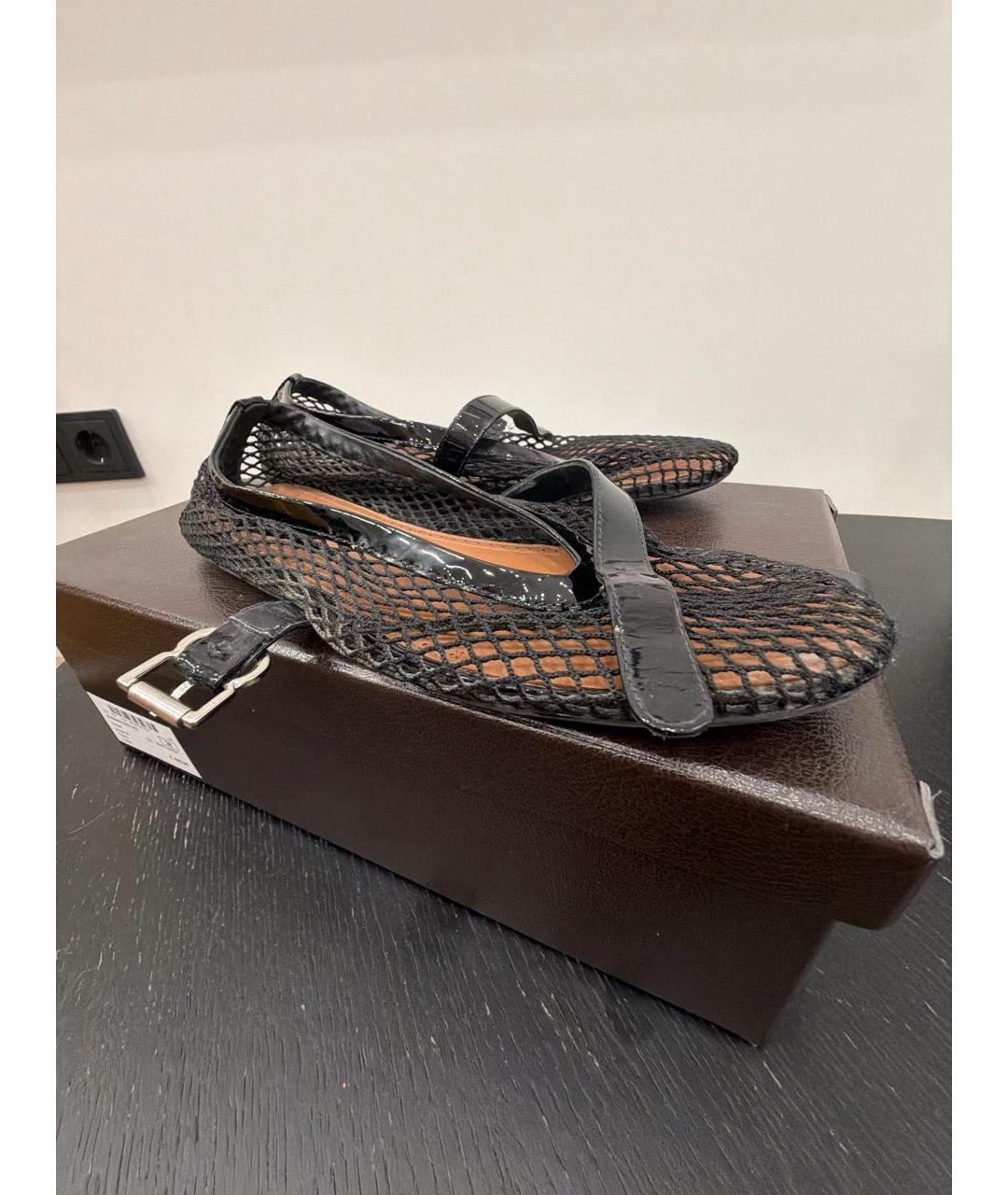 ALAIA Черные текстильные балетки, фото 4