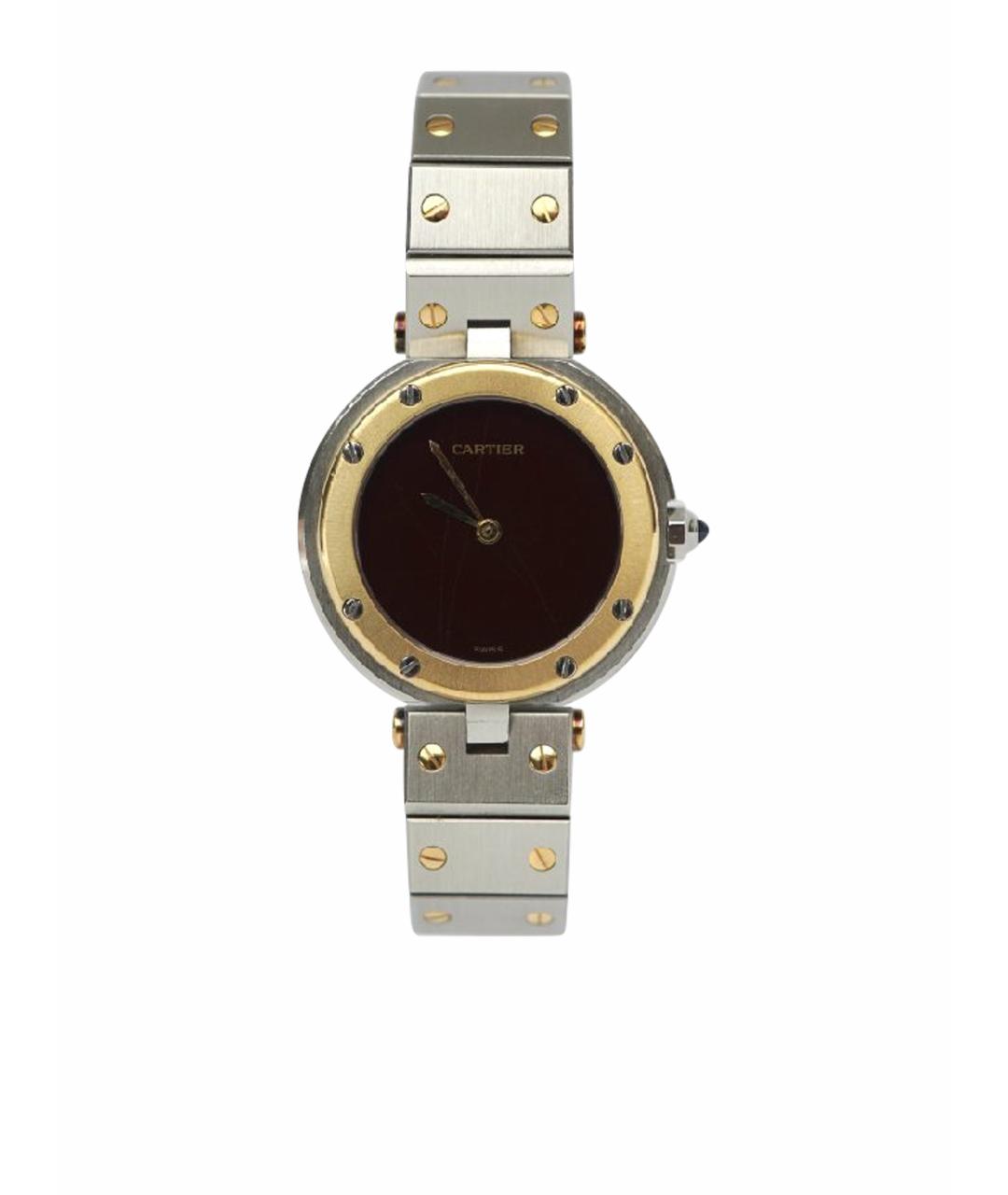 CARTIER Бордовые часы из желтого золота, фото 1