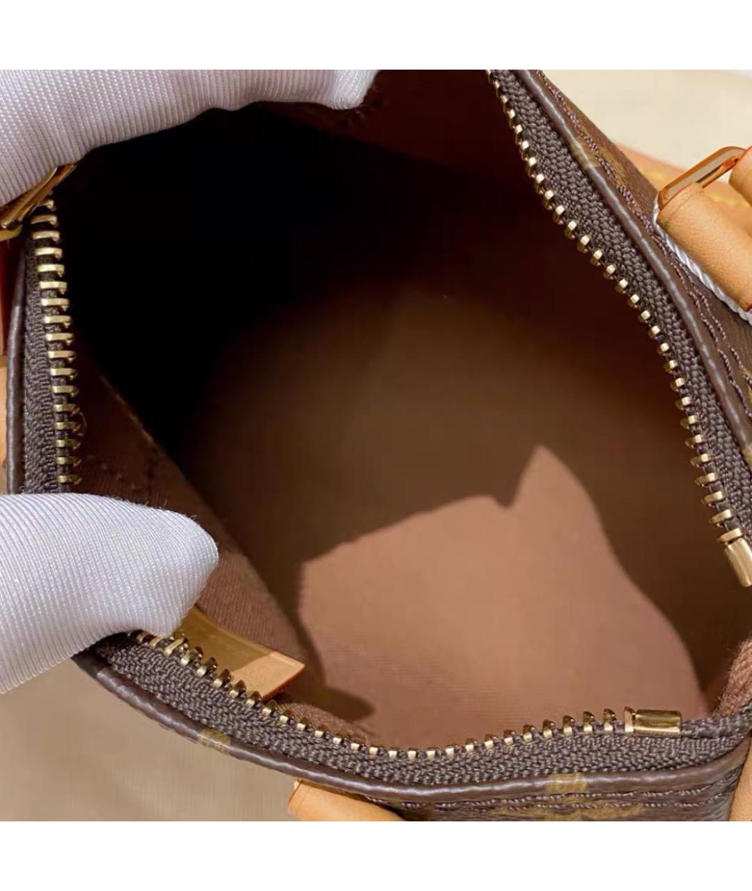 LOUIS VUITTON Коричневая сумка с короткими ручками, фото 4