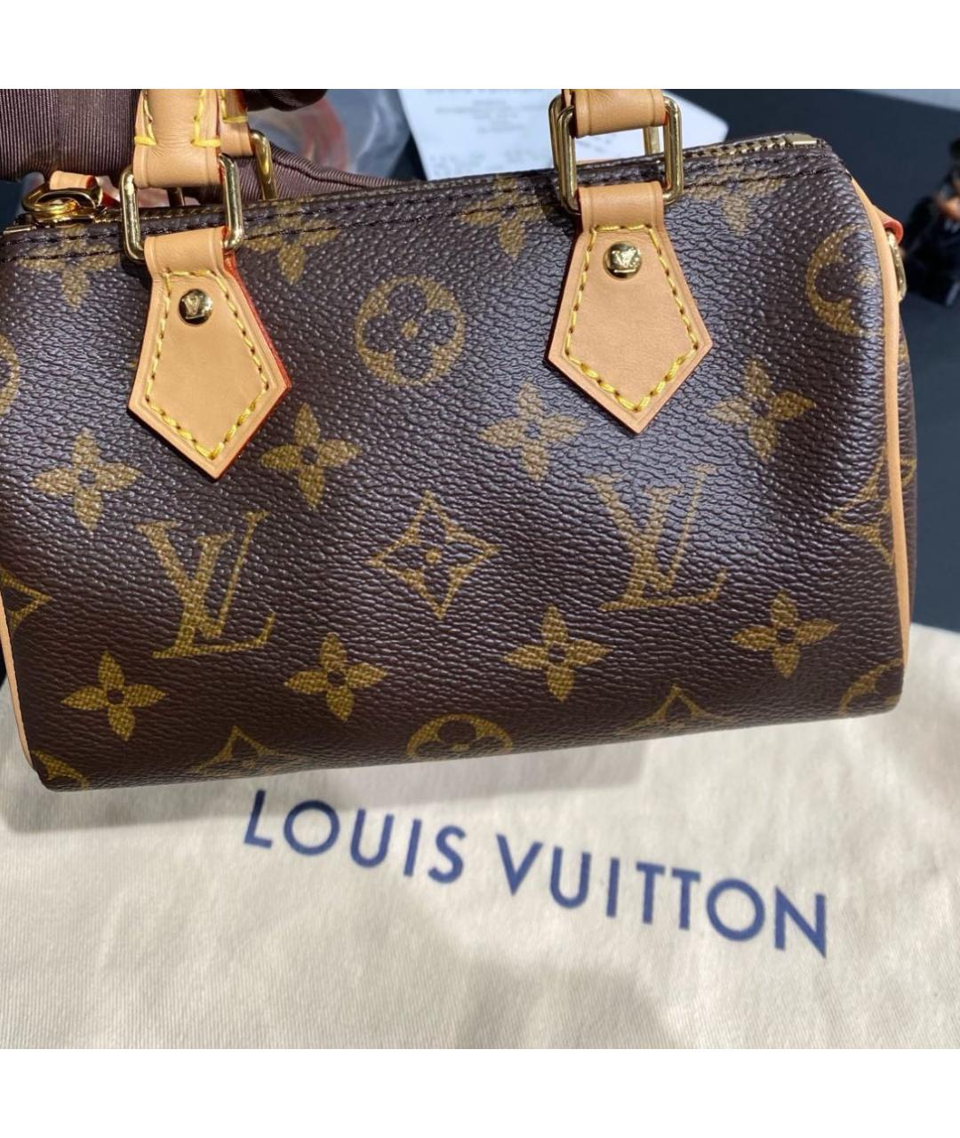 LOUIS VUITTON Коричневая сумка с короткими ручками, фото 3