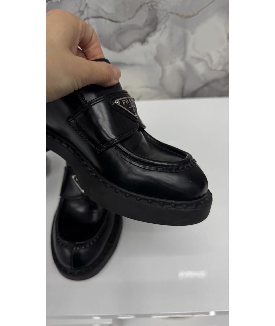 PRADA Черные кожаные лоферы, фото 7