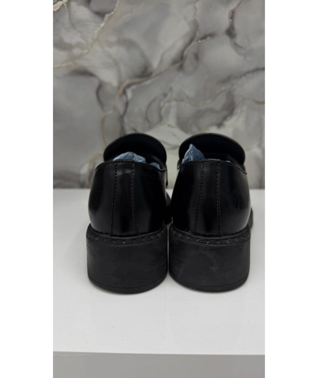 PRADA Черные кожаные лоферы, фото 4