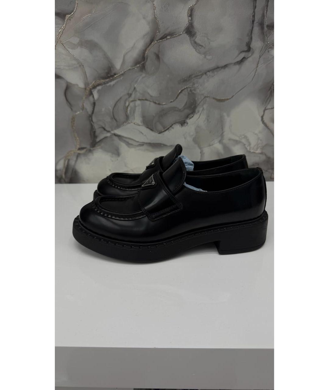 PRADA Черные кожаные лоферы, фото 9