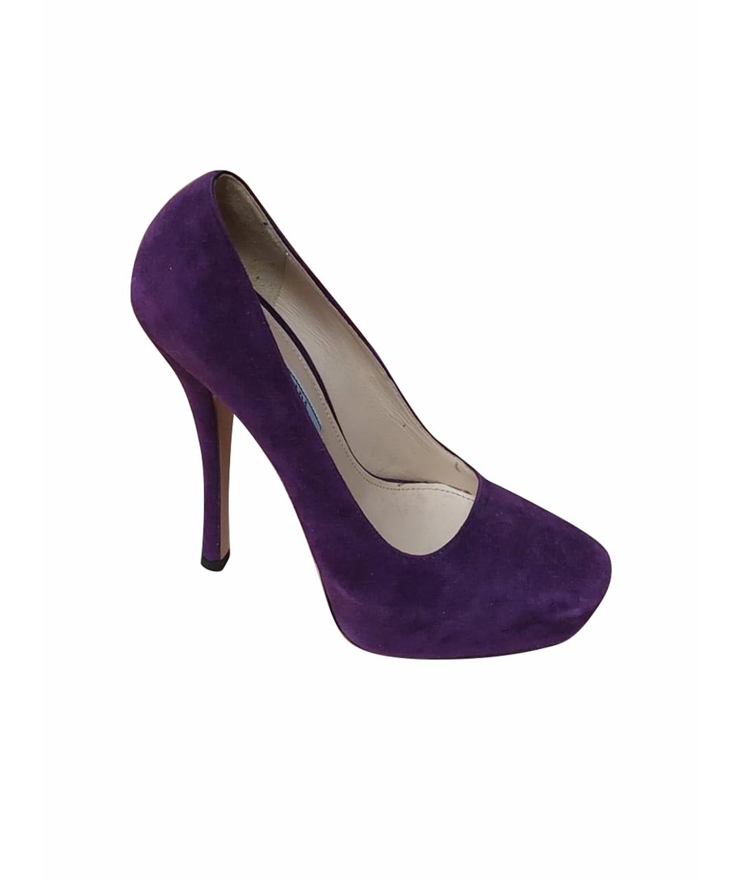 PRADA Фиолетовые туфли из искусственной кожи, фото 1