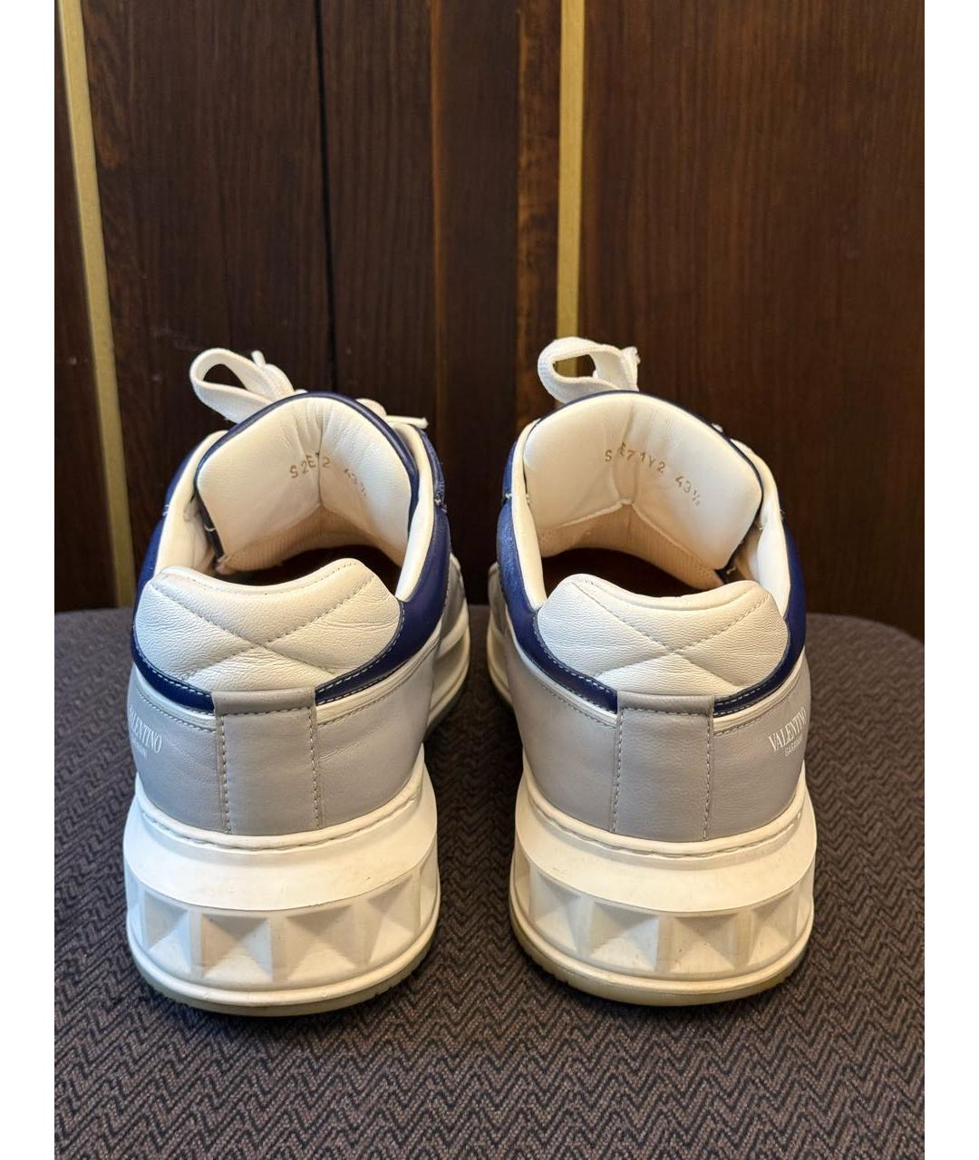VALENTINO Белые кожаные низкие кроссовки / кеды, фото 4