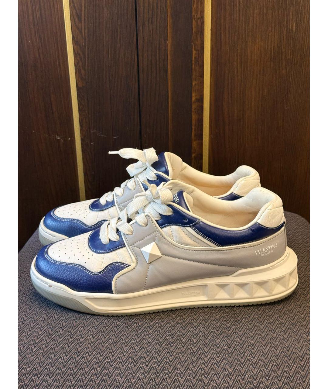 VALENTINO Белые кожаные низкие кроссовки / кеды, фото 7