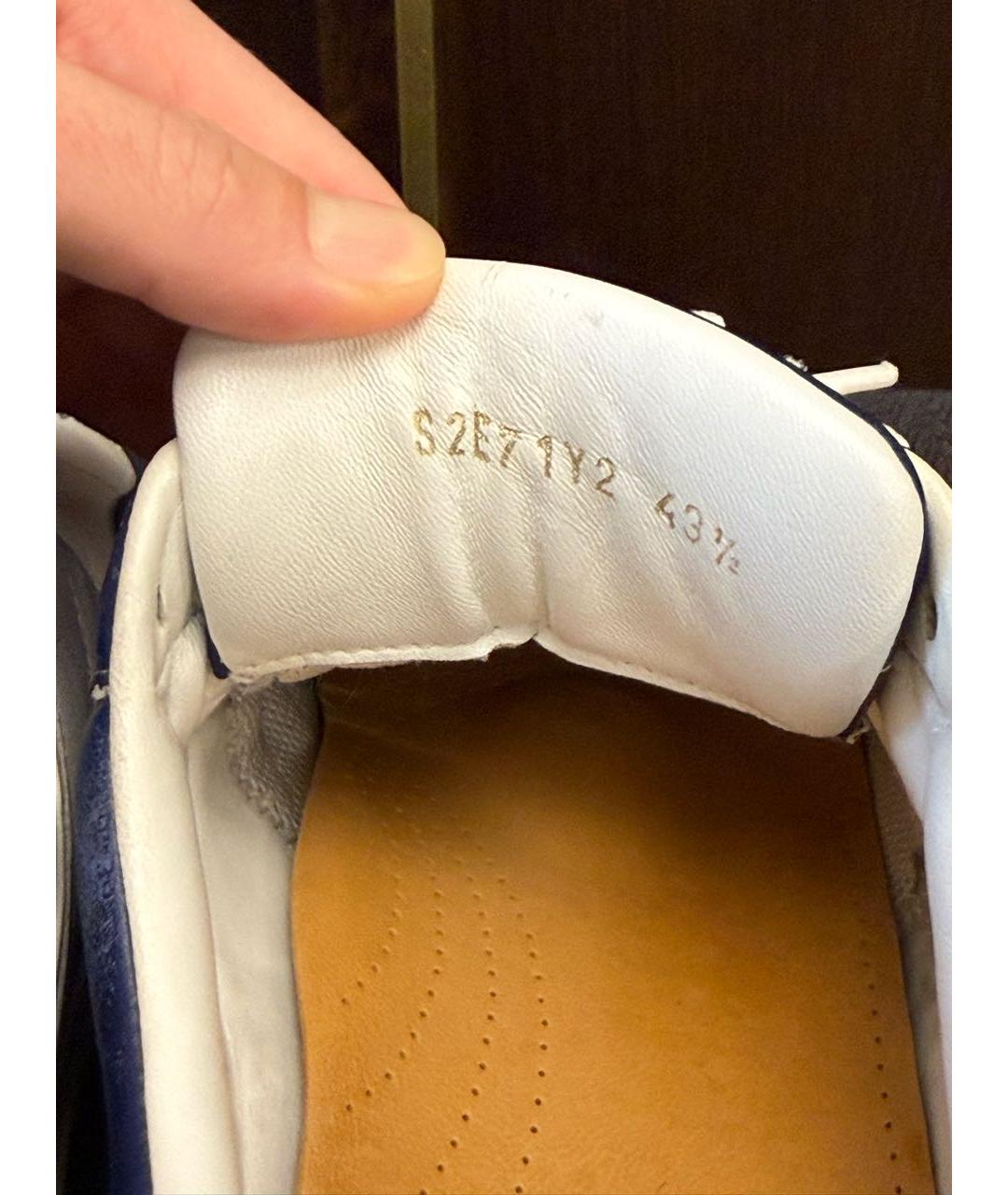 VALENTINO Белые кожаные низкие кроссовки / кеды, фото 5