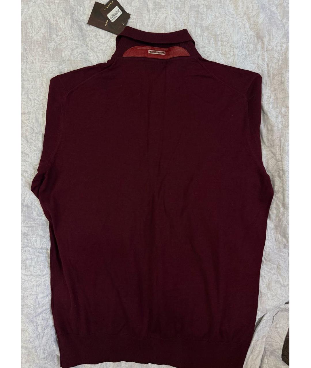 STEFANO RICCI Бордовый джемпер / свитер, фото 2