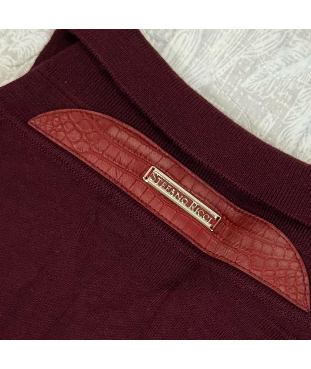 STEFANO RICCI Бордовый джемпер / свитер, фото 7