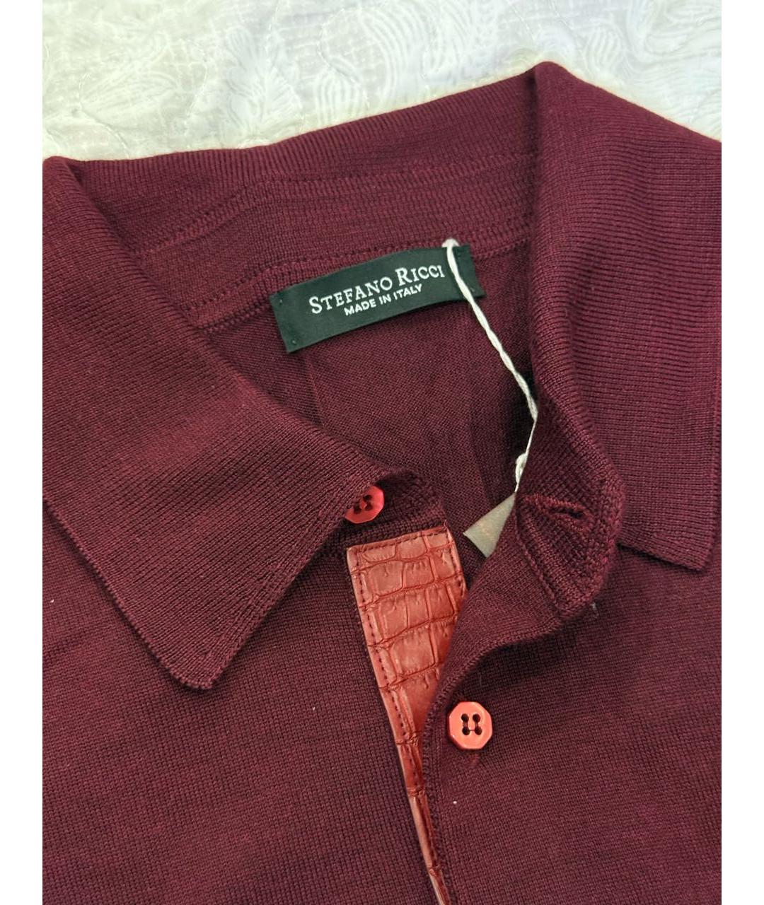 STEFANO RICCI Бордовый джемпер / свитер, фото 3
