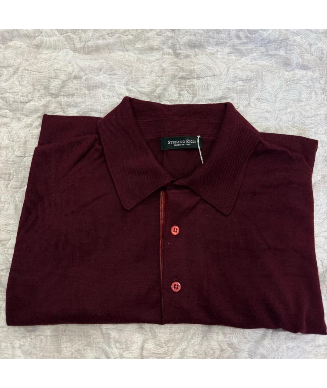 STEFANO RICCI Бордовый джемпер / свитер, фото 5