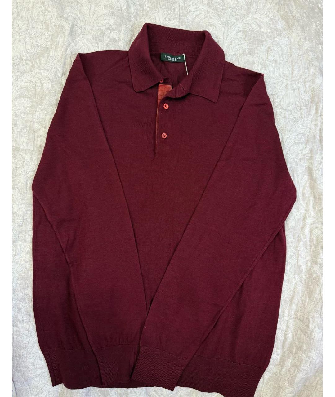 STEFANO RICCI Бордовый джемпер / свитер, фото 8